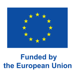 Flag of the EU. Beneath: Funded by the European Union
